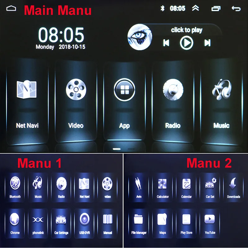 1 Din 1080 9 inch Touch Screen Mirror Link Wifi Gps Car Universal Android Car Mp5 Radio Video Dvd  Auto Player Stereo Multimedia