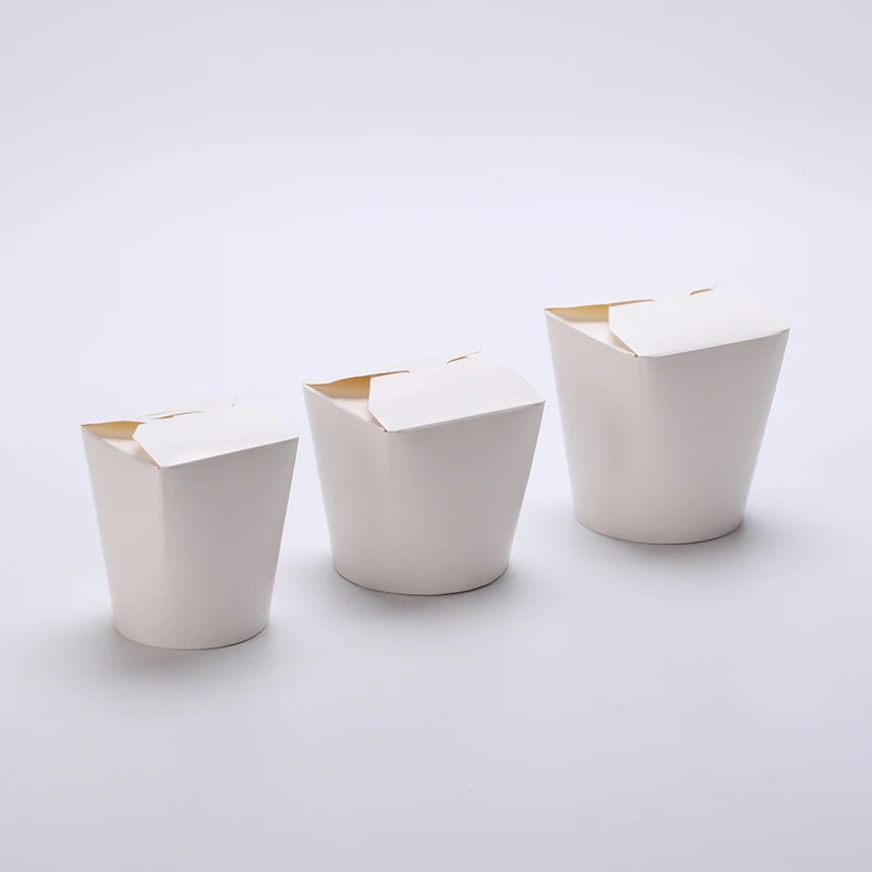 Custom Printed Disposable 16 26 32oz Kraft Packaging For Food Takeout Takeaway Rice Chinese Noodle Packing Paper Box With Handle