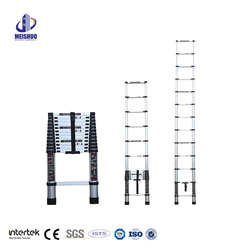 ladder 3.8m super aluminium telescopic ladder with soft close system EN131-6 ANSI Warenwet AS/NZS CAN3-Z11-M81