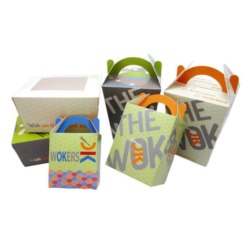 Wholesale square beautiful large capacity food store customize your design paper meal box meal packaging boxes
