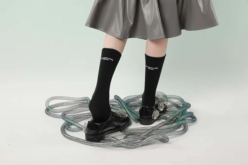 Китайский поставщик MS D0134, Дышащие Трикотажные Нескользящие однотонные Хлопковые женские носки