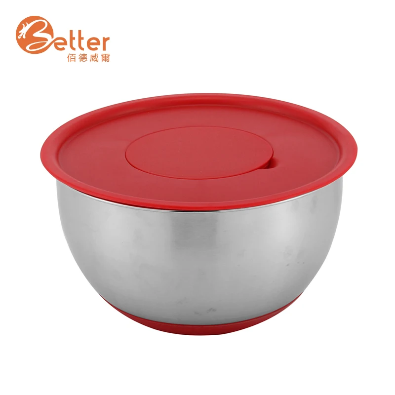 Новый товар, Салатница из нержавеющей стали, металлическая миска для смешивания фруктов и льда с крышкой