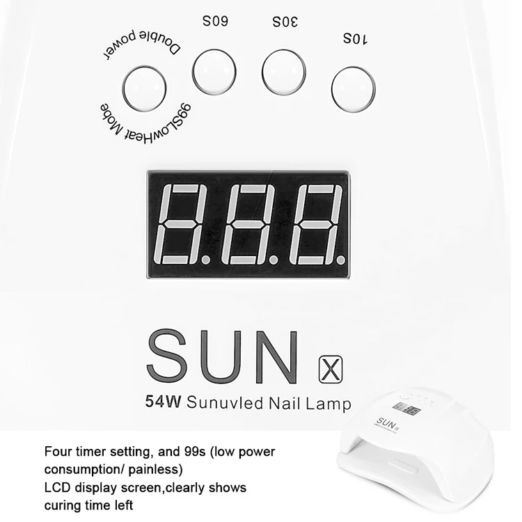 Смарт-часы изготовленные в Шэньчжэне с 54 Вт солнечные X УФ лампа для ногтей машина Сушилка Гель-лак сушки со смарт-датчик