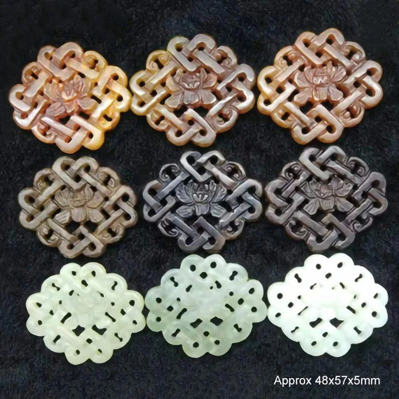 Wholesale various designs colors handcarved jade pendants stone pendants for diy jewelry necklaces making