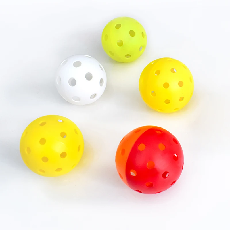 Cheap pickleball good rebound height pickleball standard size pickelball 24g indoor outdoor sport play ball