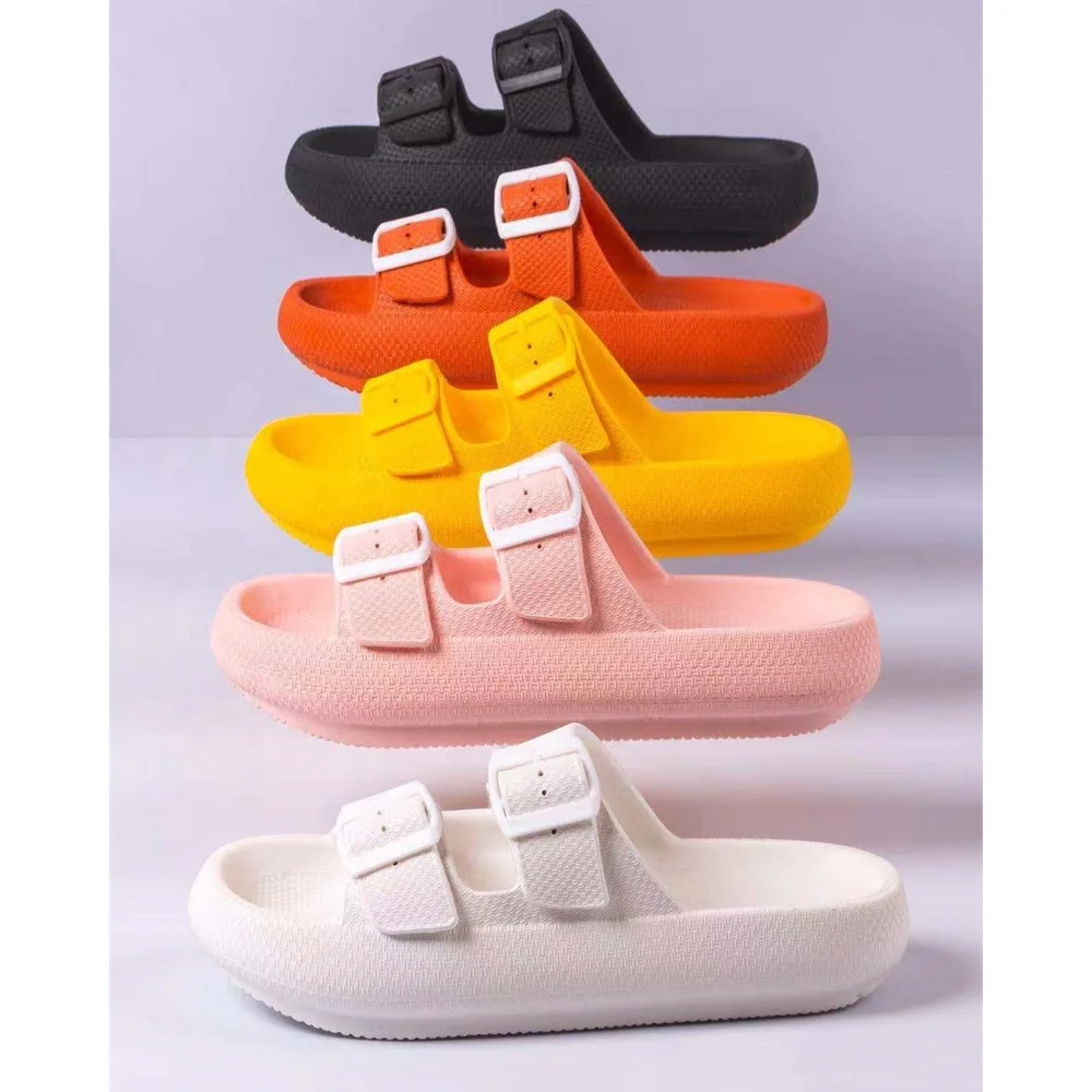 Shoes Stock Women Bubble Slippers Light Weight EVA Double Strap Shoes Summer High Heels Clogs Sandals