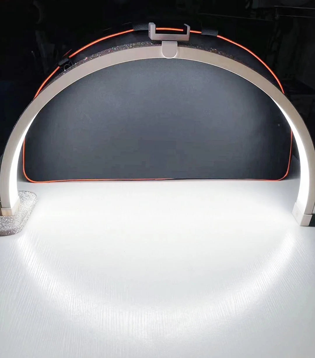 30 inch Arc Beauty Light Table Nail Lamp Manicure Lamp 45W LED Half Moon Light Ring for Nails Salon Professional Lighting Tattoo