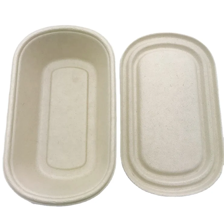 26oz Disposable Sugarcane Lunch Box PFAS Free Bagasse Takeway Salad Box To Go Food Microwave Food Container Lids