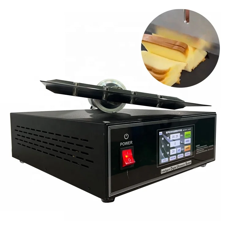 Factory Price 20KHz 305/405mm ultrasonic cutting equipment for oat grain bar Protein bar compression biscuit grain nut cutting