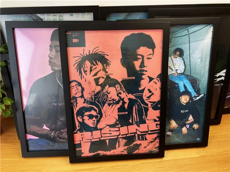 BIGIMAGE Custom digital printing pop Star Celebrities Painting Street Hip Hop Culture poster Canvas frame Wall Art decor