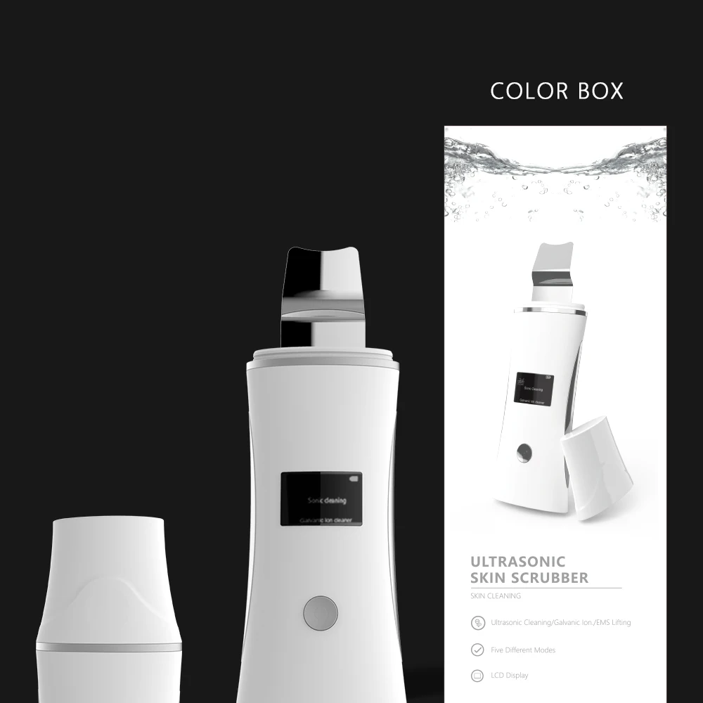 ultrasonic skin scrubber spatula for facial face