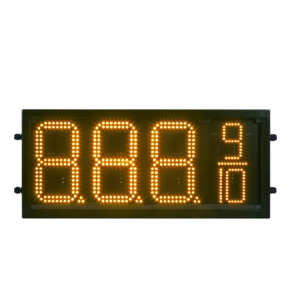 Automatic brightness adjustment of 8-inch yellow LED oil price screen in 8.889/10 format of American gas station oil price card