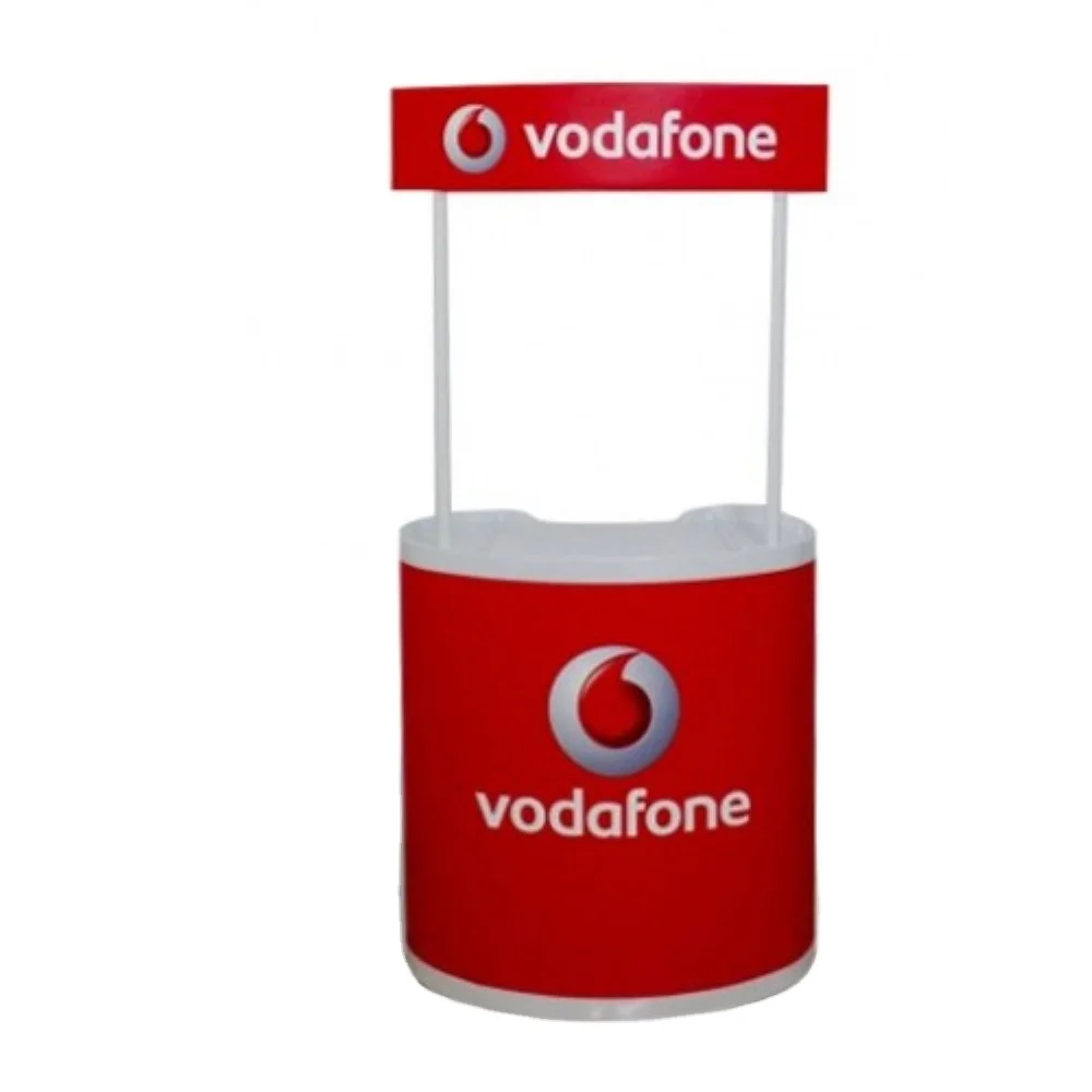 Quality Plastic Supermarket Oval Foldable Counter Display Stand Marketing Displays Exhibition Bean Promostand