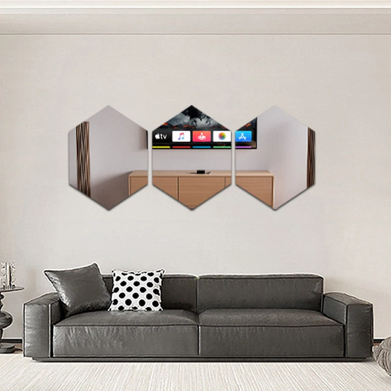 Soft mirror Bathroom wall self-adhesive acrylic HD frameless vanity no punch bath powder room sticker mirror