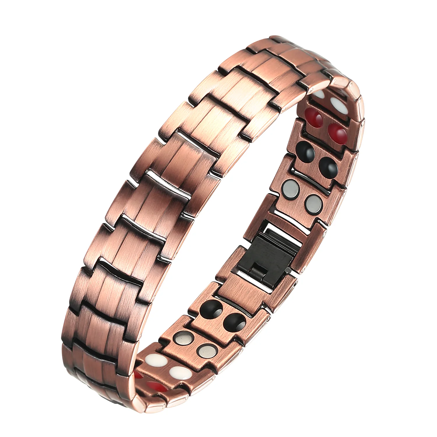 Pure Red Copper Bracelet Magnet Women Men Red Copper  Energy Health Bracelet Elegant Titanium Magnetic Therapy Bracelets