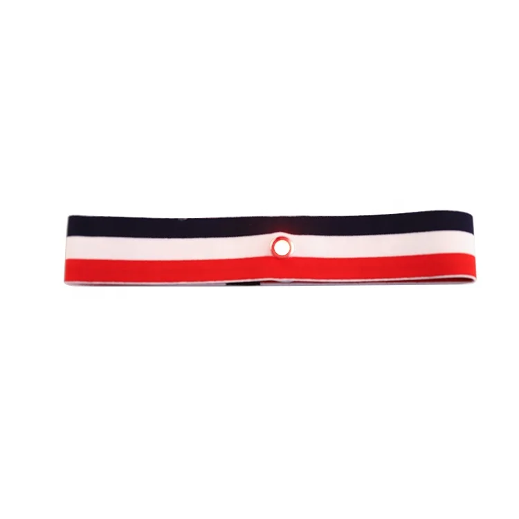 Custom Wholesale Head Band LED light Wide Elastic Yoga Gym Sport Headband