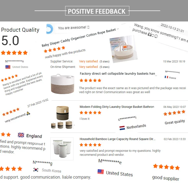 golden supplier household organic handwoven cotton rope basket baby changing basket with foam pad