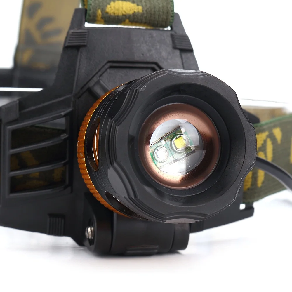  Налобный фонарь Alonefire HP82 Cree XPE Q5 с белым и синим светодиодом налобный зумом для улицы рыбалки кемпинга охоты походов аккумулятором