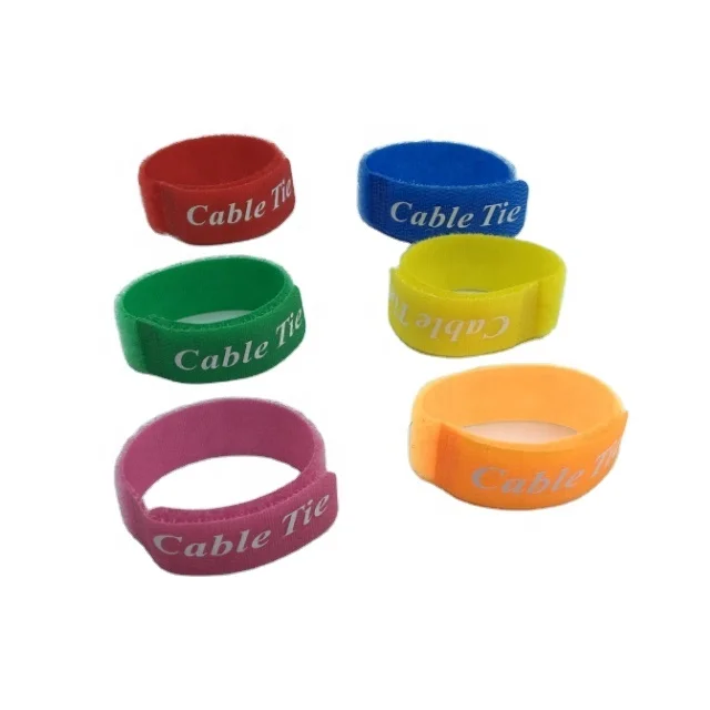self adhesive nylon hook and loop cable ties fasteners strap belt ultra thin and soft cable management loop and hook cable tie