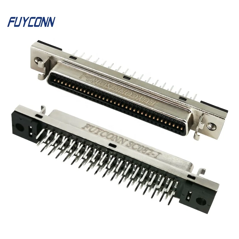 1 27 мм прямой PCB женский DIP CN 68pin SCSI разъем вертикальный MDR 68 Pin w/fixness вешалка