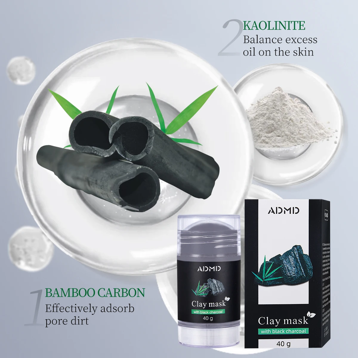 Wholesale Face Care Mud Facial Mask Moisturizing Anti Wrinkle Acne Treatment Whitening Black Charcoal Cleansing Clay Mask Stick