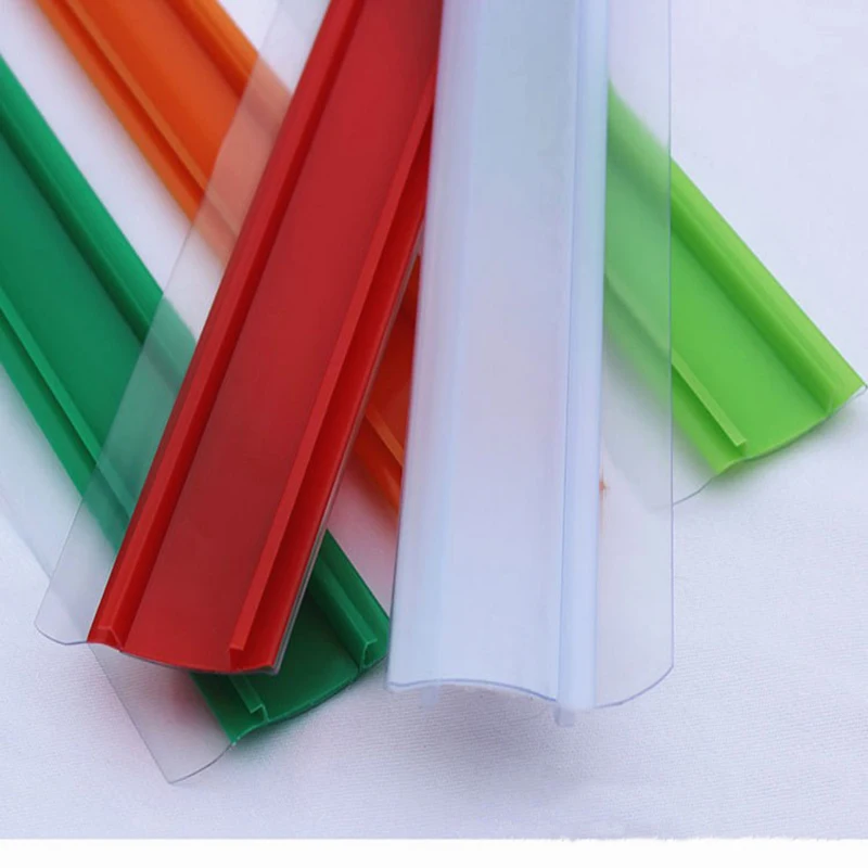 Supermarket Grocery Store Clear Display Plastic Channel Tag Label Holder Shelf Price Strip
