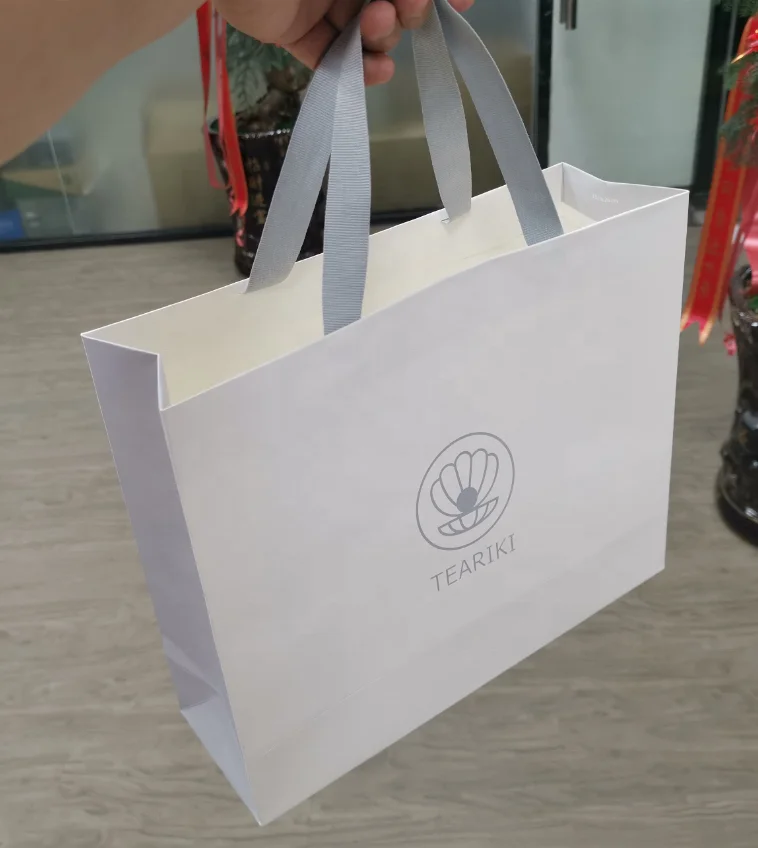 Custom Fashion Your Own Logo Print Papel de Regalo Cosmetics Paperboard Matte Luxury Gift Shopping Paper Bags With Handle