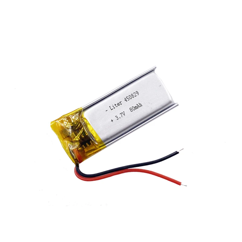 3.7v lithium polymer battery 450829 451030 80mAh li-po battery