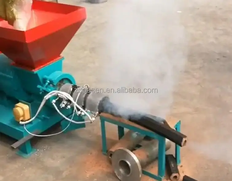Rice husk sawdust and wood chips briquette press charcoal making machine