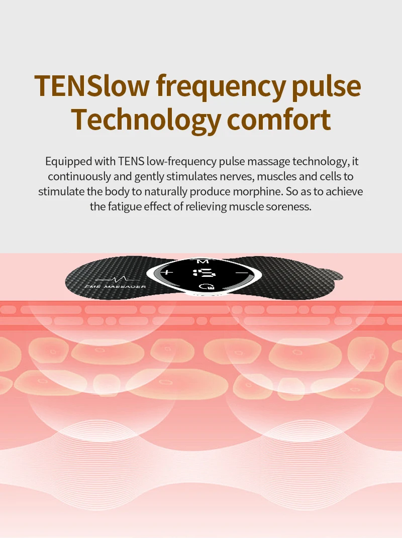 Healthpal 15 Intensities Muscle Stimulator Self Adhesive Electrode Tens Ems Heat Gel Massager Pad Electrode,Ems Pads For Ems