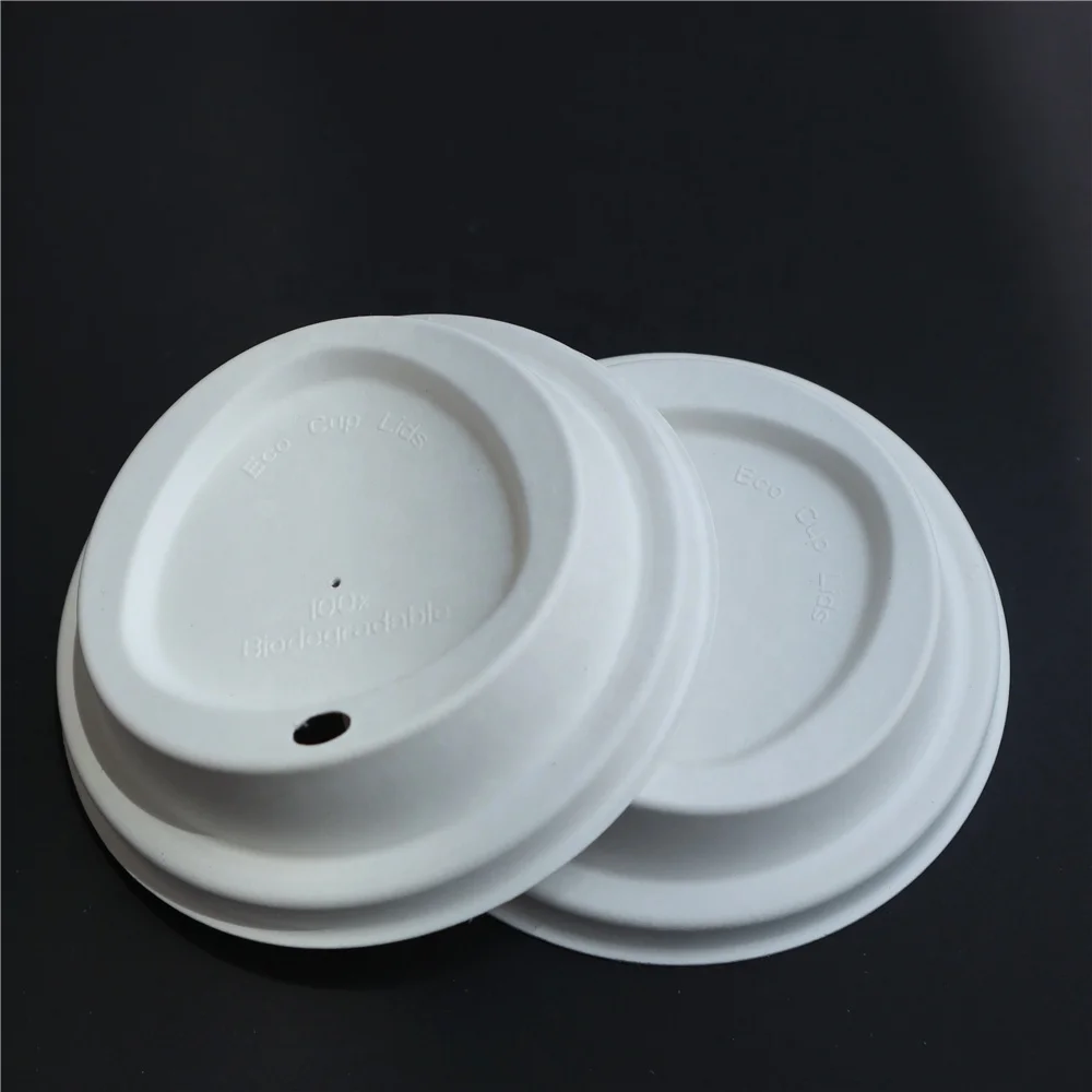 
New design disposable bagasse paper cup lid with high quality 