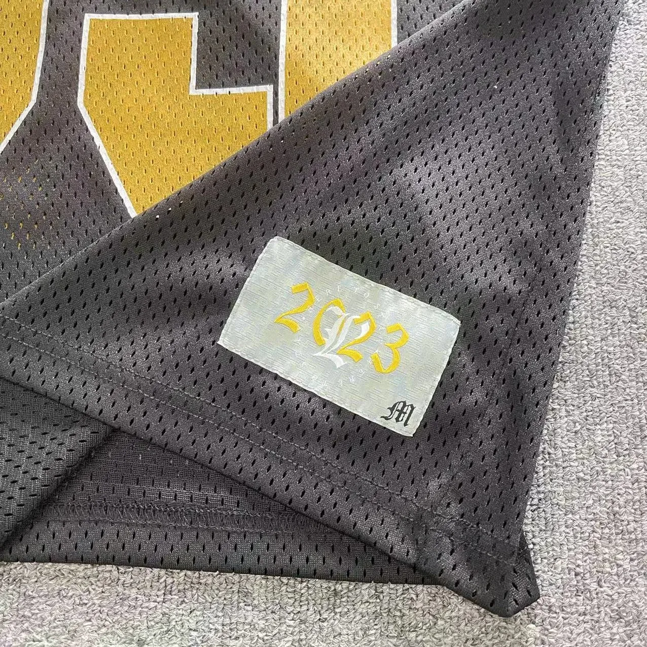 High Quality splicing screen printing Jersey Striped sleeves Jersey Woven label V-neck  jersey