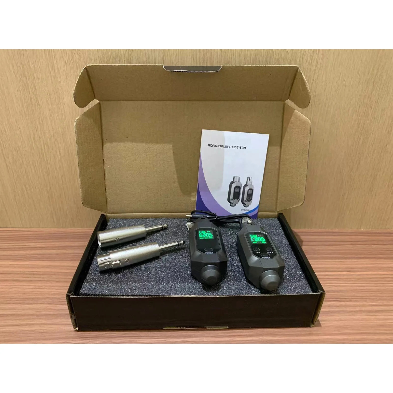 UL41 New Plastic 1Channel UHF XLR Transmitter Converter Wired to Wireless Microphone Adapter Support 5V/48V Both Can Be Used