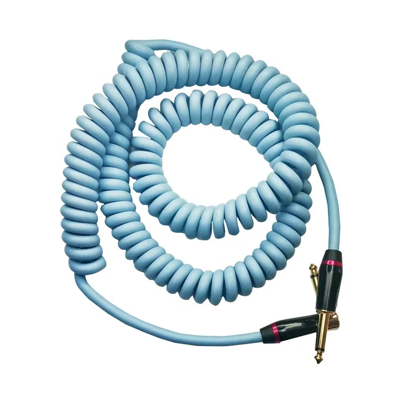 Colorful Coiled Electric Guitar Cable leads Bass Cable Spring instrument Guitar Cable for Guitar accessories