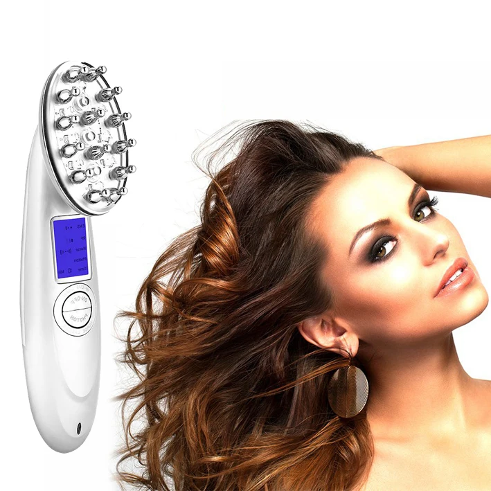 Новая Расческа для лазерной обработки, перезаряжаемая USB-зарядка, вибрирующий массаж головы, щетка для предотвращения выпадения волос