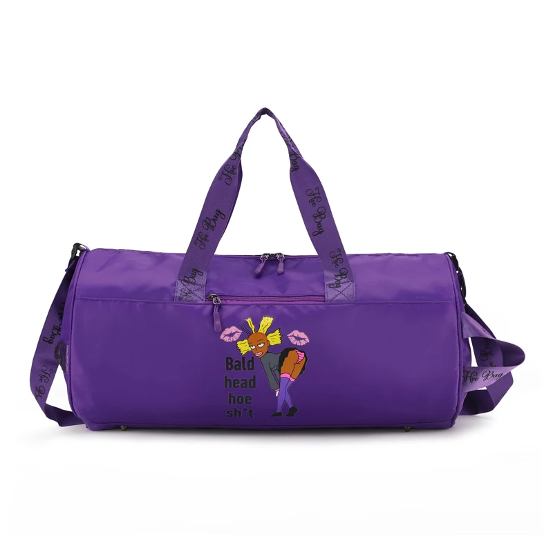 
2021 Lightweight Outdoor Sport Baldhead Hoe Shit Women Trip Spend A Night Bag Custom Duffle Bag Spinnanight overnight bags 