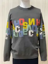 Распродажа, Мужской Хлопковый свитер большого размера с длинным рукавом и круглым вырезом с цветным принтом/вышивкой для OED и ODM