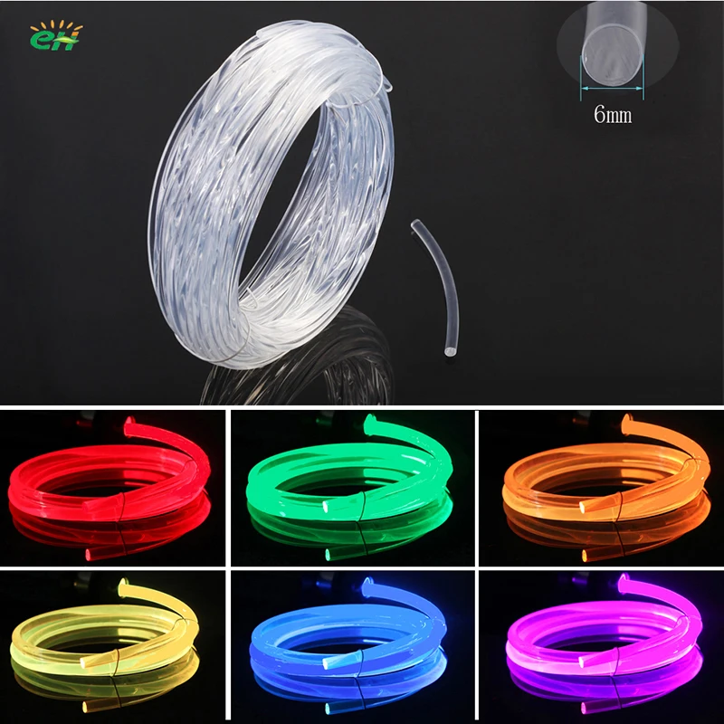 Factory outlet cheap meter price 6mm flexible plastic side glow fiber optic lighting