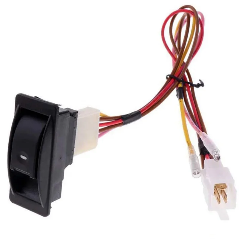 12V Universal Power Windows rocker switch w wiring harness