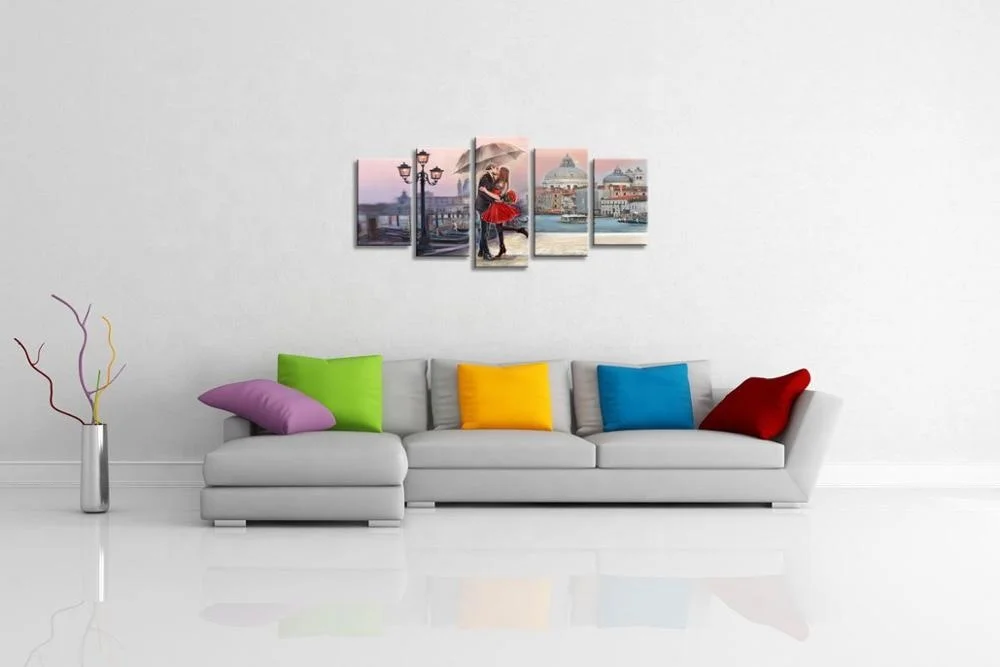 Christmas Gift Sunset Red Sky Beach Photo Modern  Print Canvas Wall Art for Office Living room Restaurant Decor