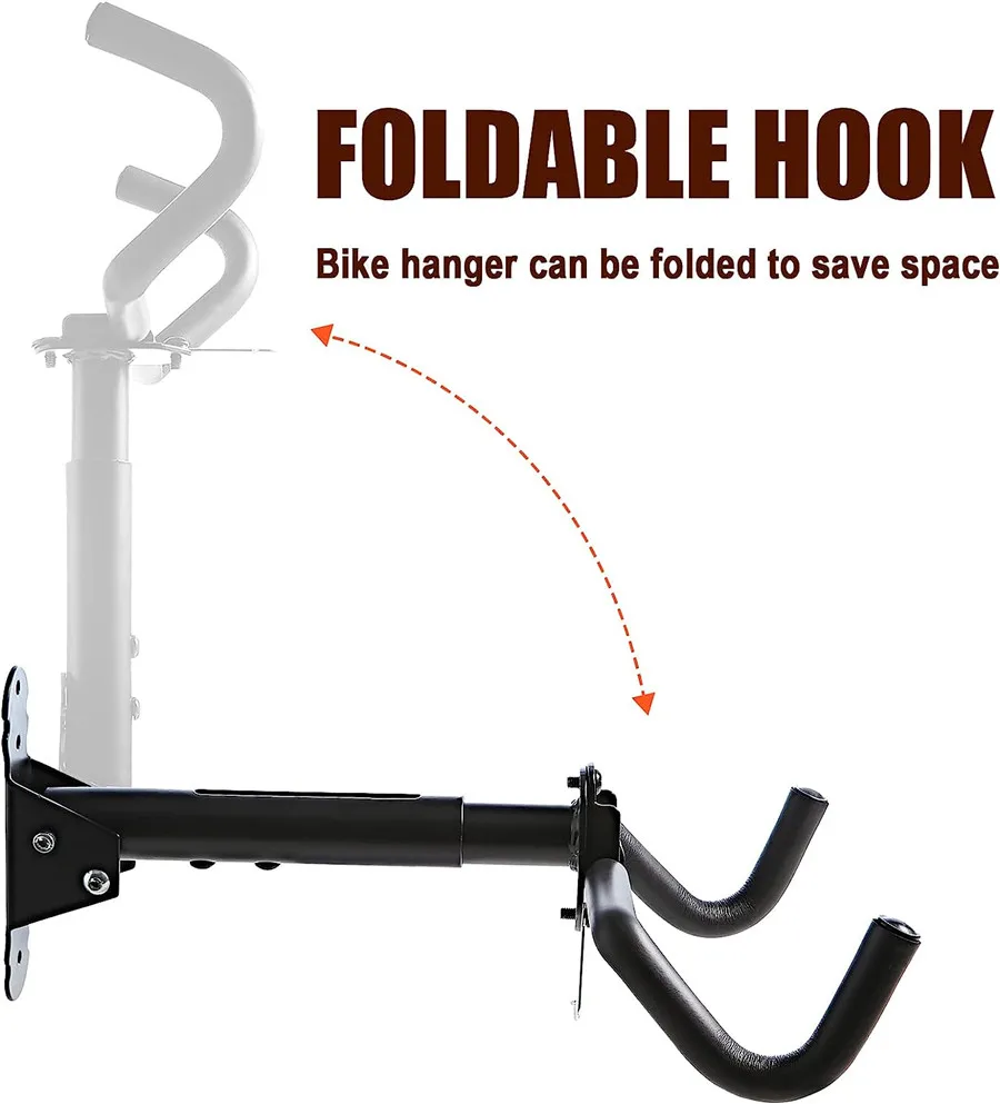 Bike Wall Mount Bicycle Indoor Storage Rack Cycling Wall Mounted Holder Hook Your Road Mountain or Hybrid Bikes