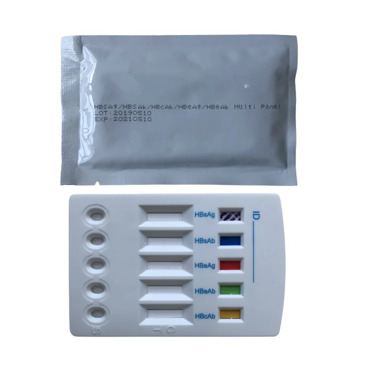 Быстрый HBV комбо 5 в 1 тестовая кассета HBsAg/HBsAb/HBeAg/HBeAb/HBcAb многопанельная Тестовая