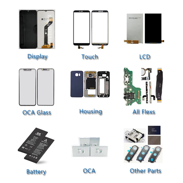 OLED lcd manufacturer Compatible Different Brands model mobile phone spare parts display touch LCD Screen Battery replacement