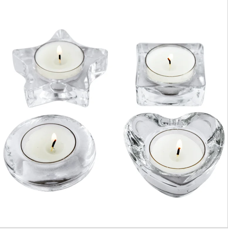 Personalized Nordic Romantic Wholesale Custom  Crystal Candle Holder With For Home Pub Party Wedding Decoration