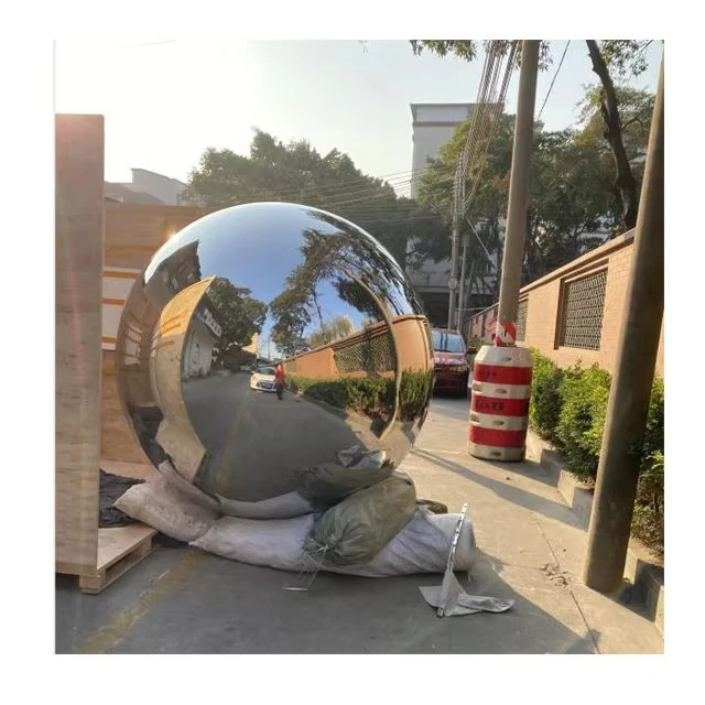 Outdoor large stainless steel metal 304 waterfall crystal fountain ball Custom stainless steel fountain ball