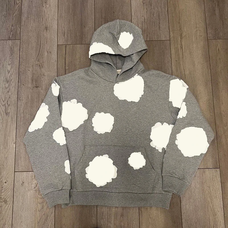 OEM Designer Customized Logo Printed Breathable Clothes Pure Cotton Foam Printed Sports Mens Hoodie