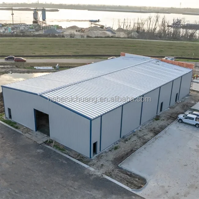 China prefab steel structure building manufacturer low cost warehouse steel hangar warehouse insulated prefab workshop