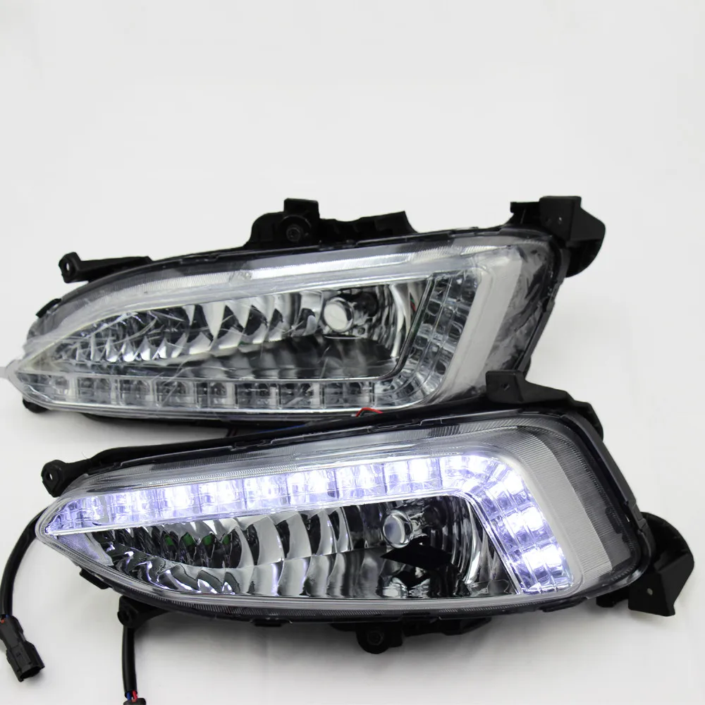 12V daytime running lamp For Hyundai IX45 Santa Fe one hole  2013 - 2015  car accessories led light bar light