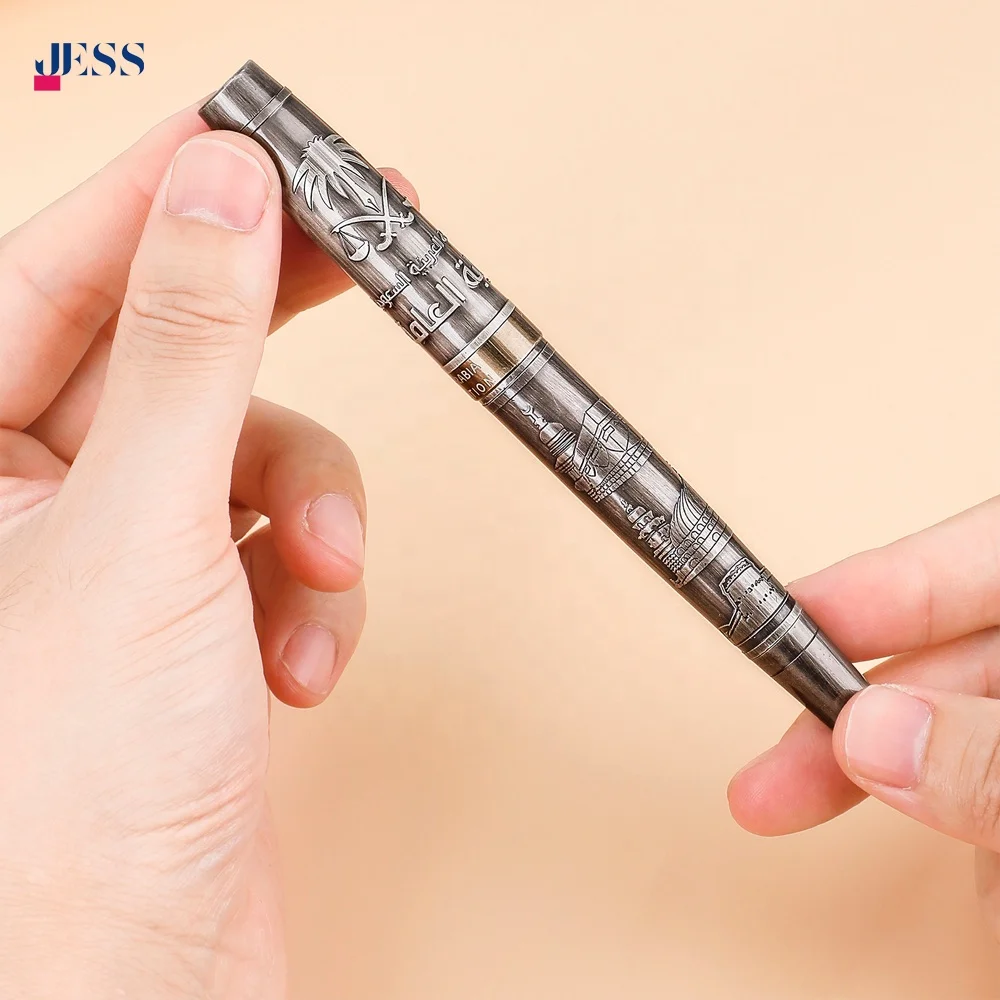Body Painting Bronzed Silver Pen Gift Solid Copper Pen Business Metal Roller Pen with Embossed Logo