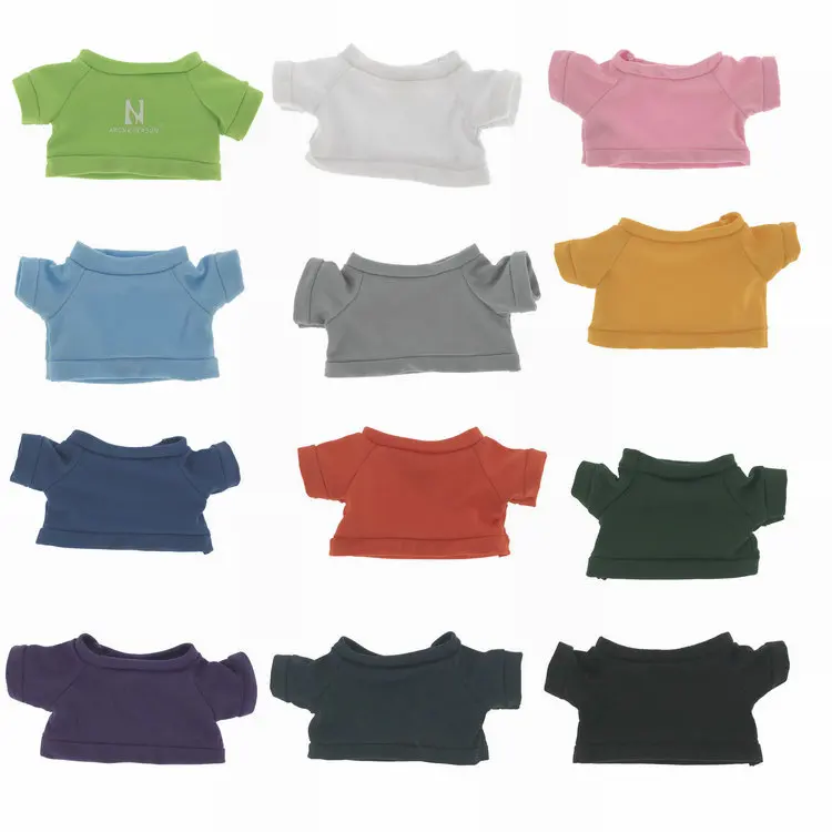 Custom Logo special fabric Printed Teddy Bear With clothes Sublimation plush toy Teddy Bear T Shirt